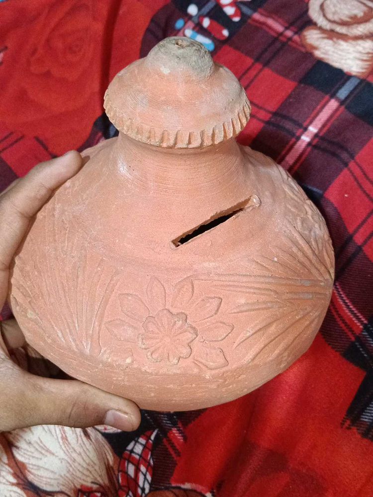 Handmade Clay Piggy Bank