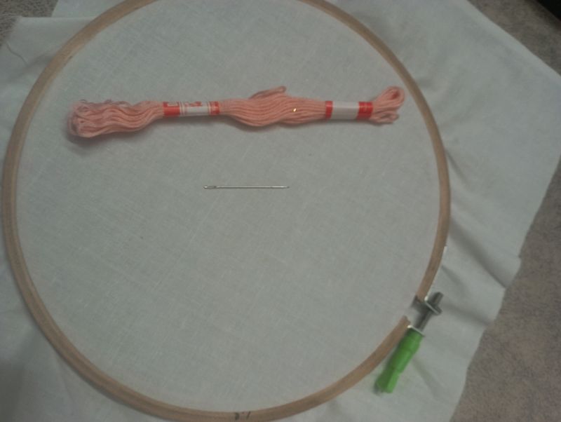 14 Inch Ring With 4 Needles And One Thread