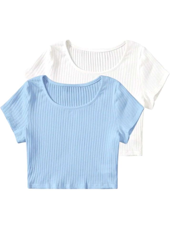 Ribbed Crop Top Set - 2 Pack