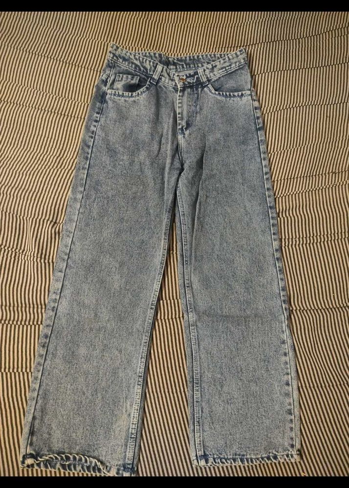 Wide Leg Denim Jeans