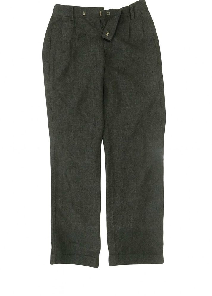 Gray Cotton Blend Trousers