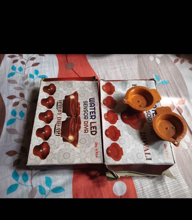 Diwali Sensor Diya 3 packet 1 pakect 6 diye pis