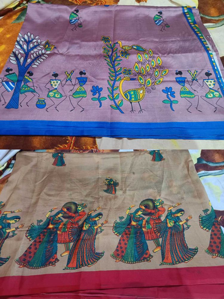 combo 2 bollywood printed Art Saree party wear
