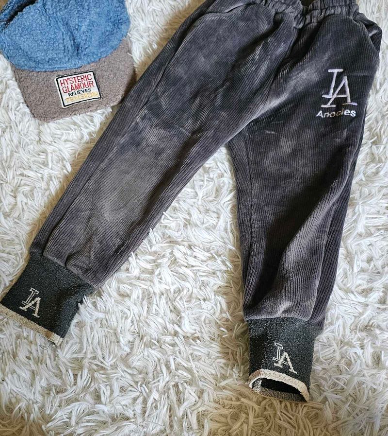 Stylish Grey Corduroy Pants