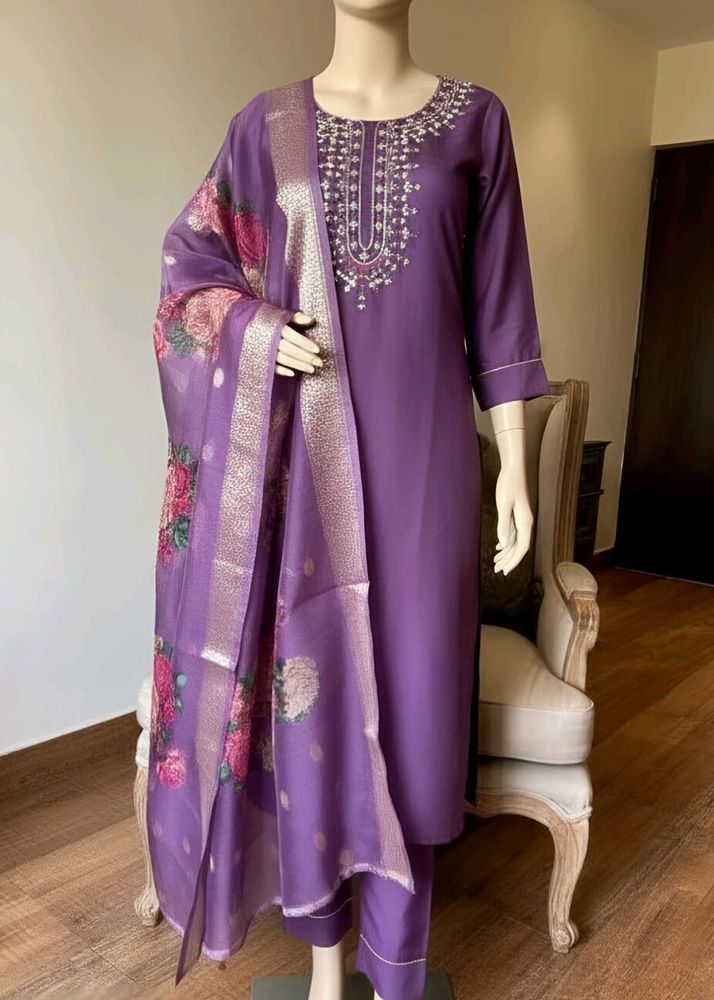 Elegant Purple Kurta Set