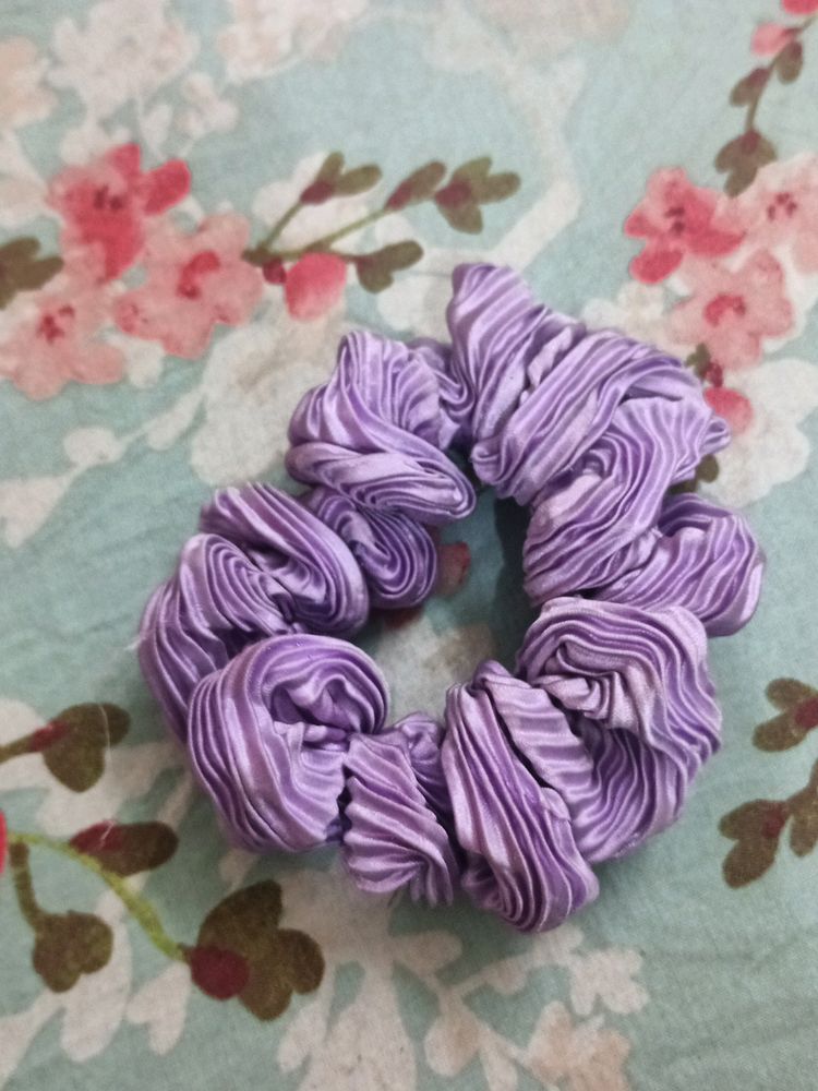 Lavender Striped Scrunchie