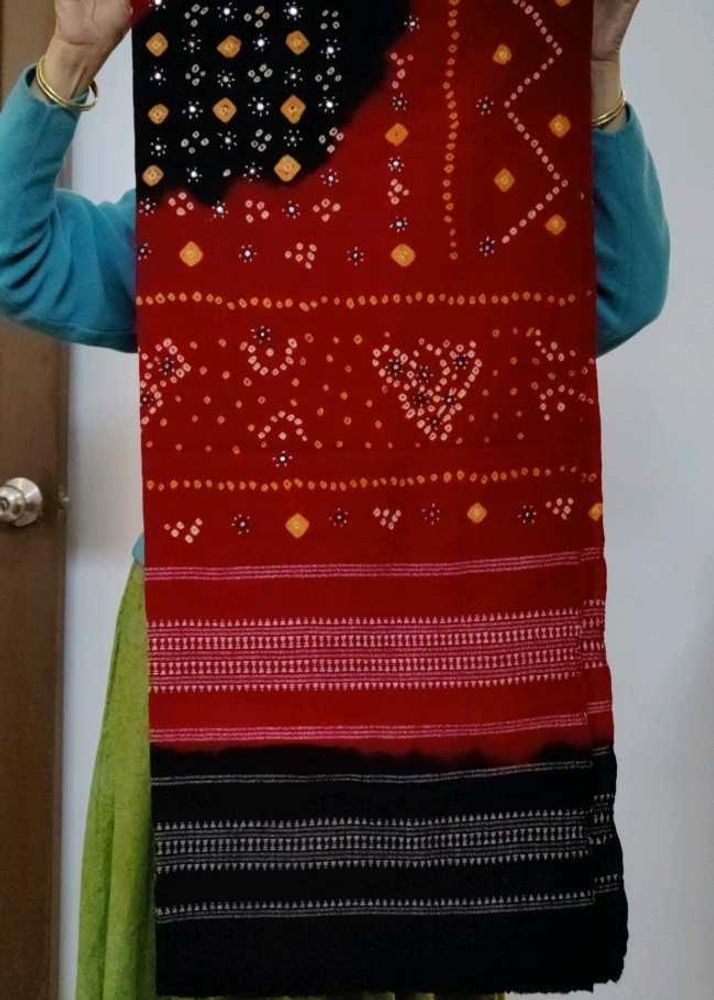 Woolen Shawl Mirror Work