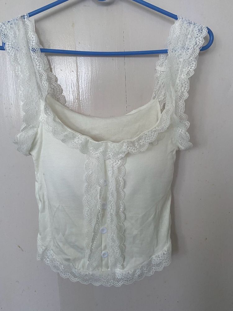 Lace Trim Tank Top