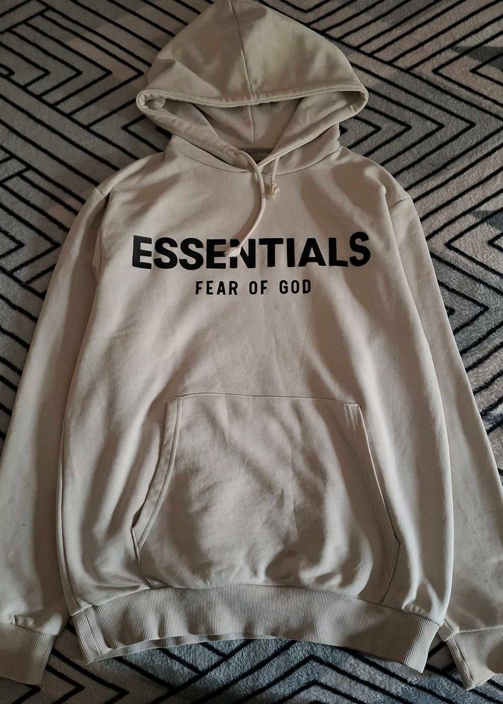 Essentials Fear of God White Hoodie