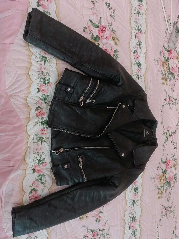 zara leather jacket.. slightly damaged