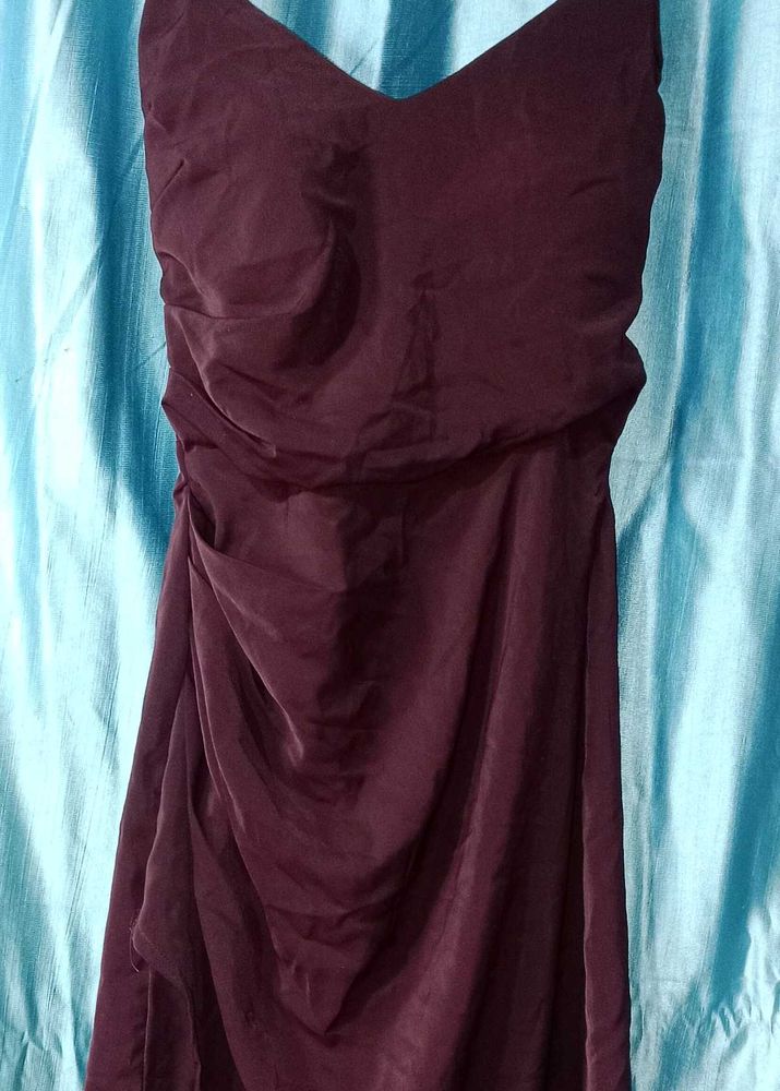 Elegant Burgundy Dress