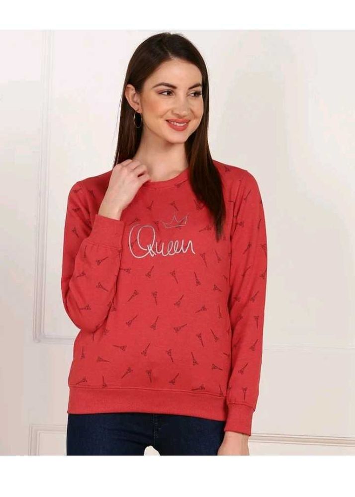 🥳Redy Orangish Queen Print Sweatshirt