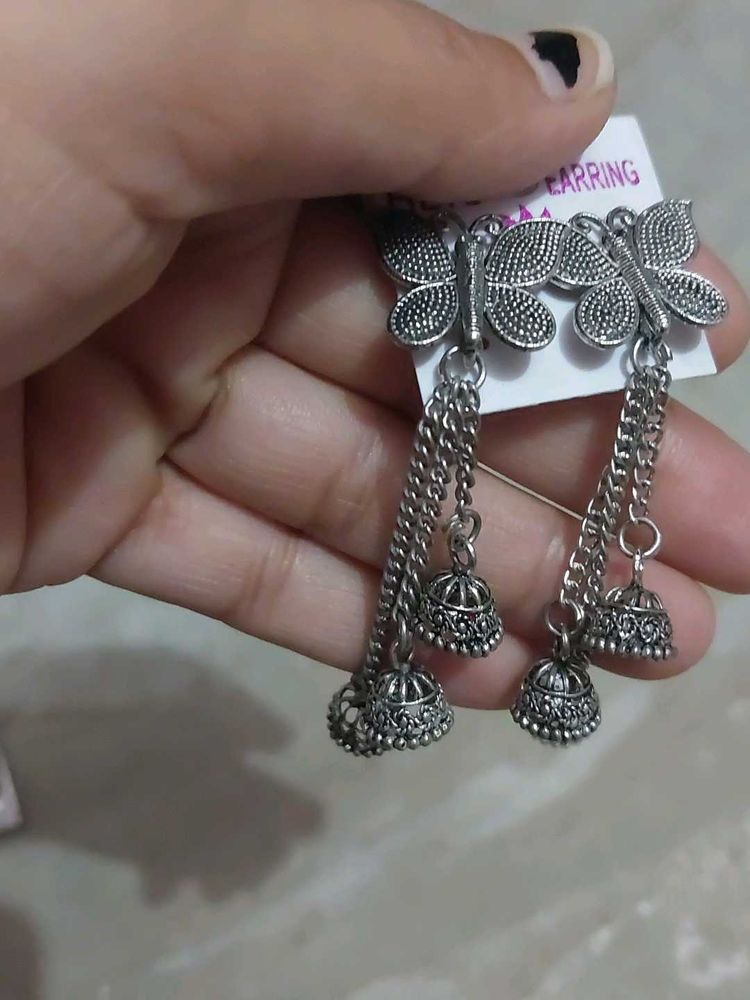 Oxidized Earring