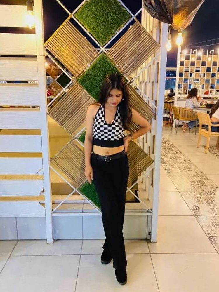 Black &amp; White Crop Top..