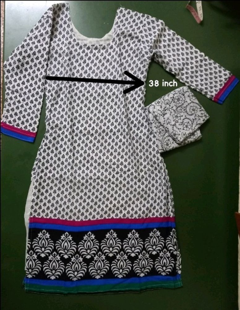Attractive Flowers Work Anarkali And A Line Kurti