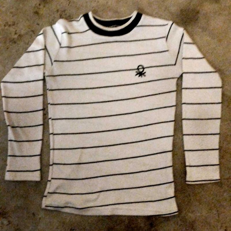 Benetton Striped Long Sleeve T-shirt
