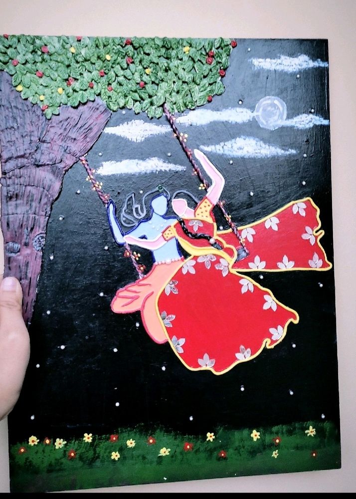 Radha Krishna Lippan Wall Art