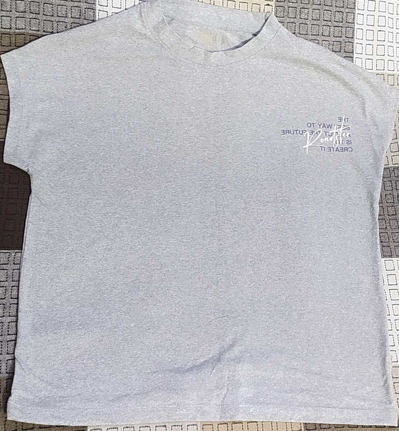 Gray Graphic Print Tee