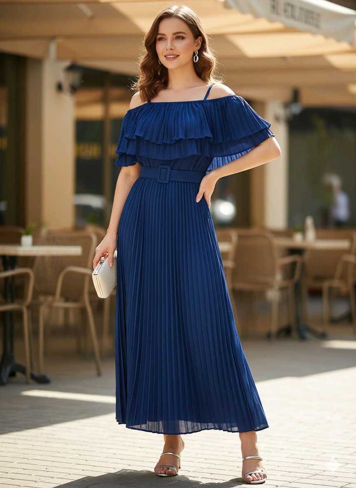 Elegant Navy Blue Maxi Dress