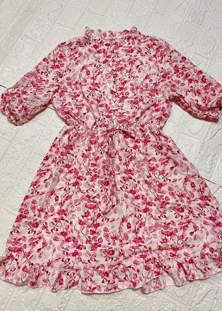 Pink Floral Dress