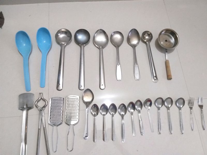 kitchen spoon combo, cooking helper , kanchi