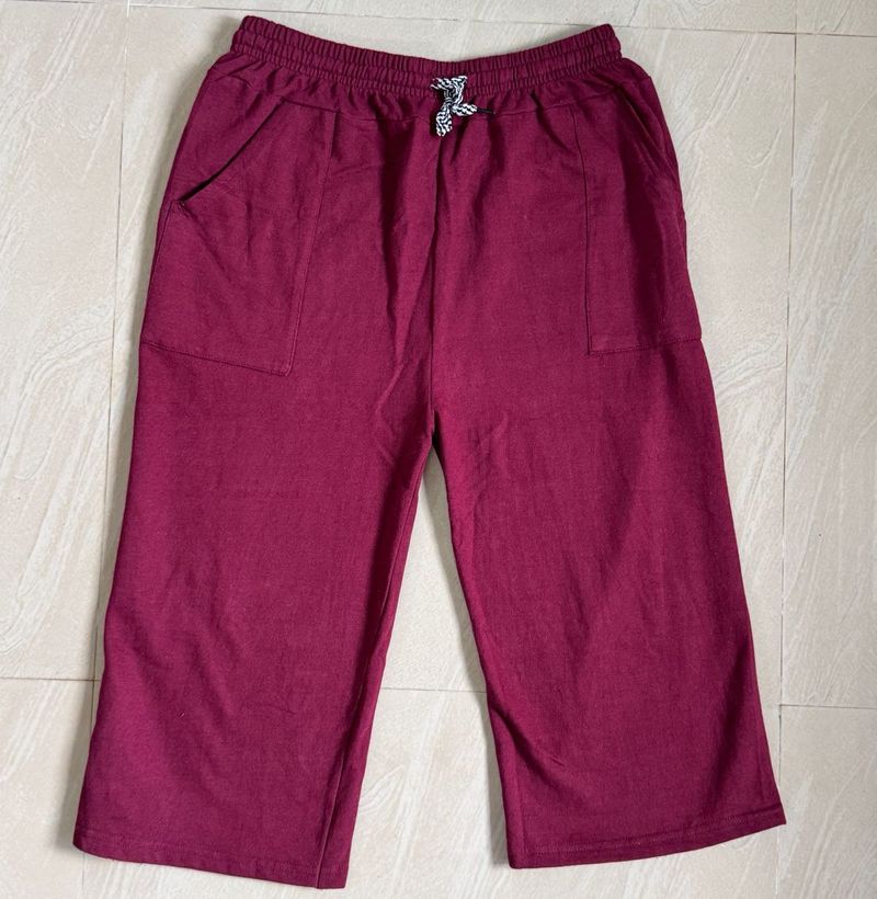 Maroon Capri Pants