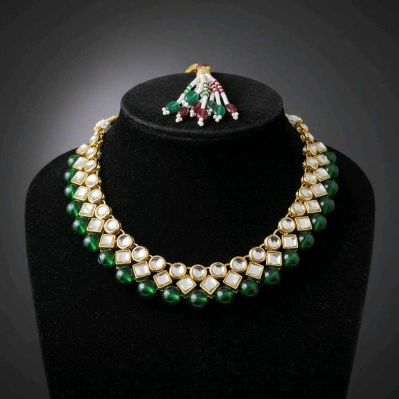New Green Kundan Necklace