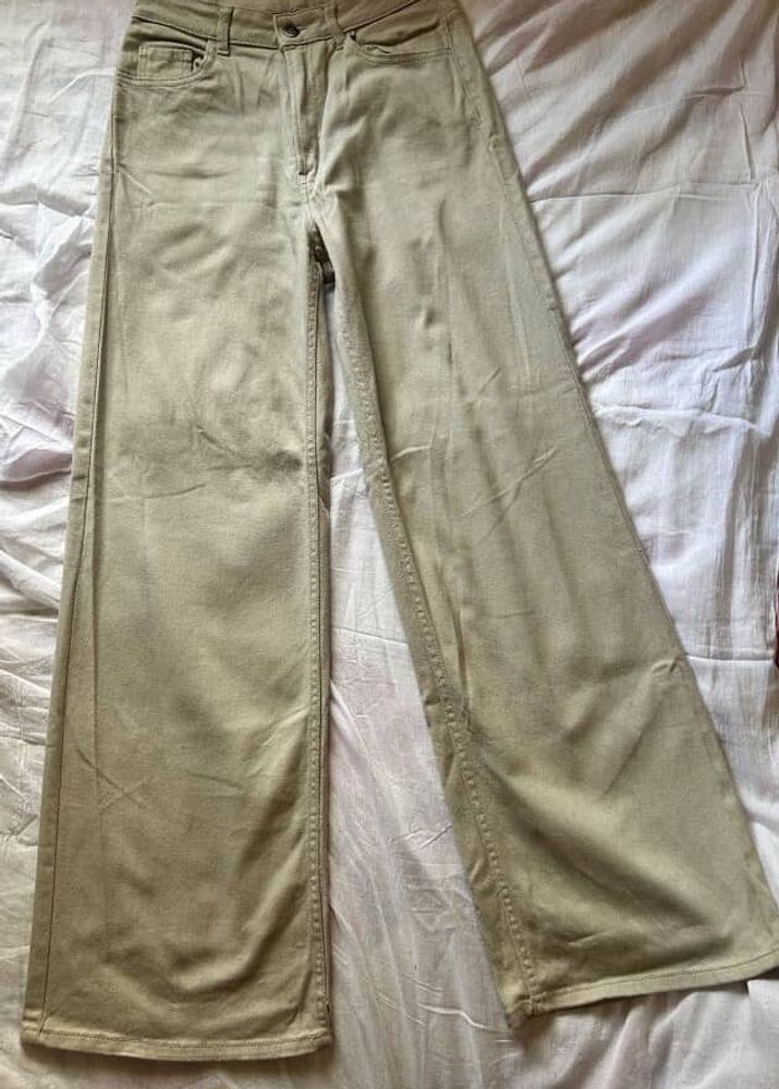 Wide Leg Beige Pants