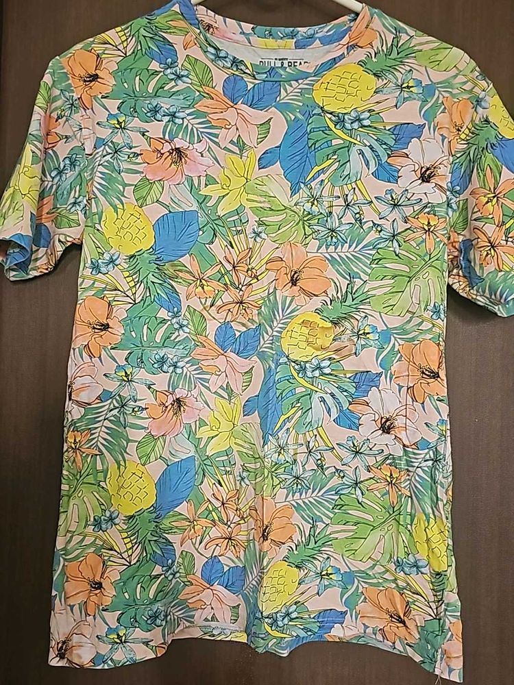 Funky 90&#39;s Style Floral Tshirt
