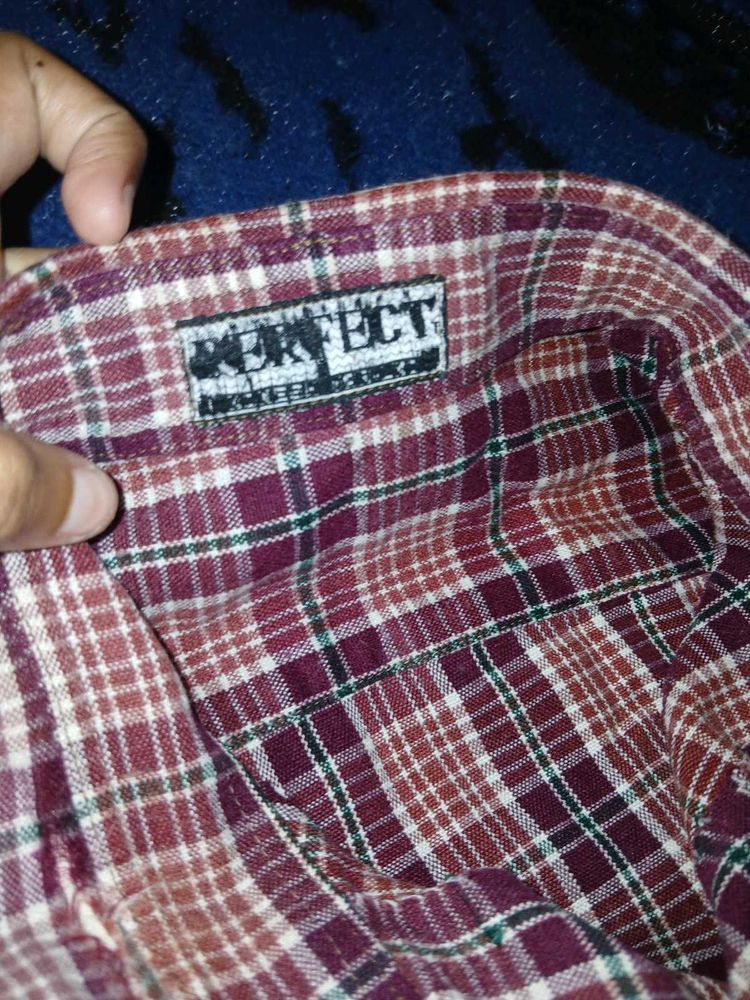 Men Check Shirt, Fit L/ Xl