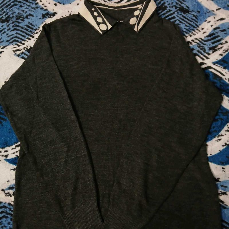 Stylish Grey Pullover Sweater