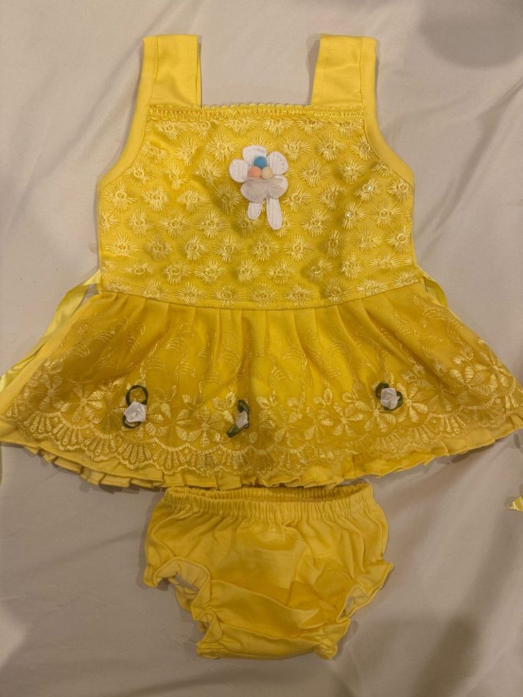 Cute Yellow Baby Outfit