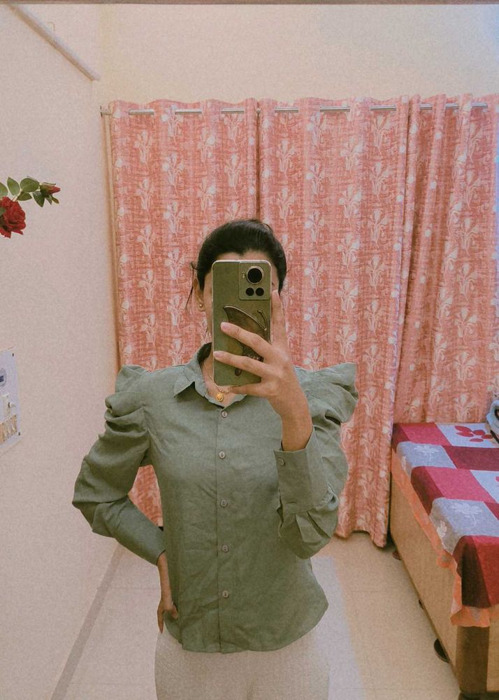 Olive Green Long Sleeve Shirt