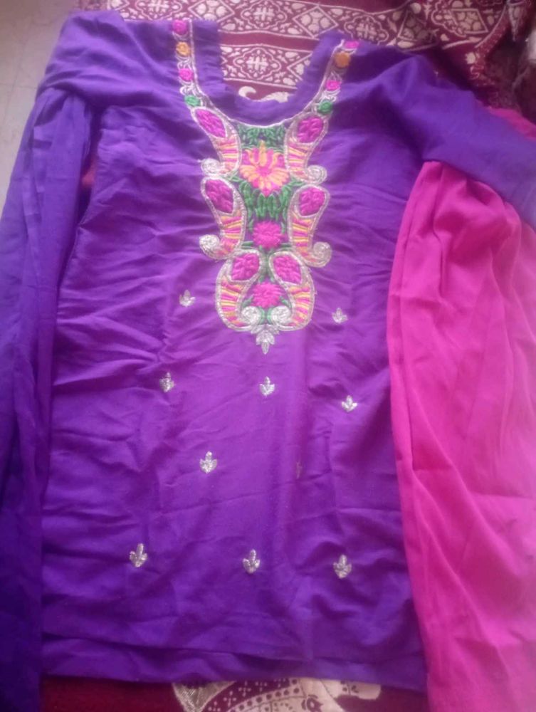 winter Embroidered Kurta Set