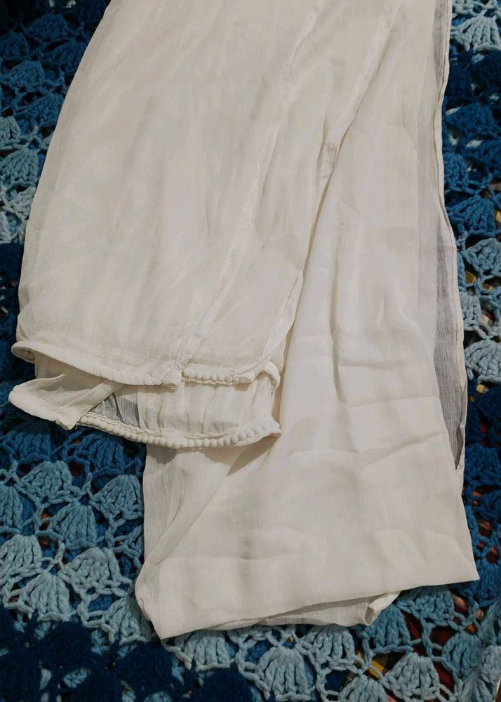 White Ethnic Dupatta