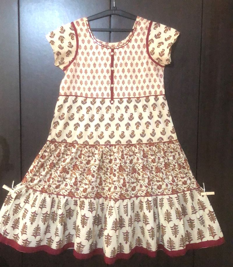 Women Frock Style Cotton Kurti,B 38,W 40