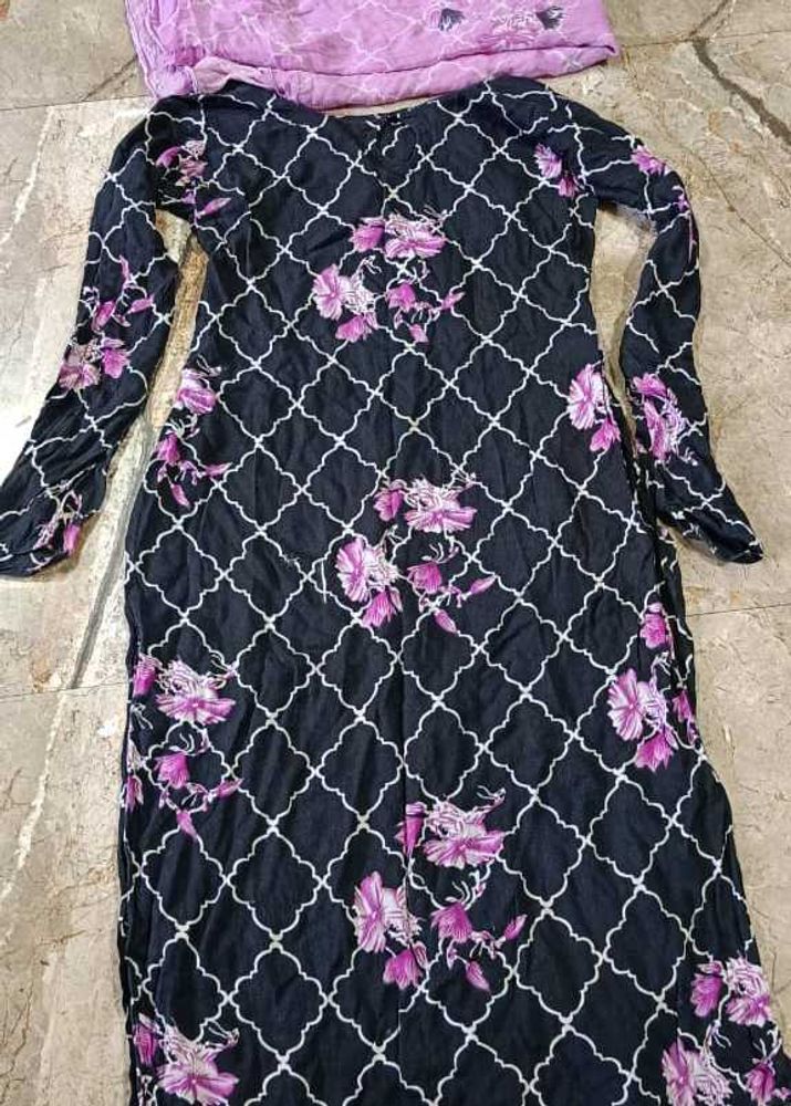Floral Print Kameez Duptta