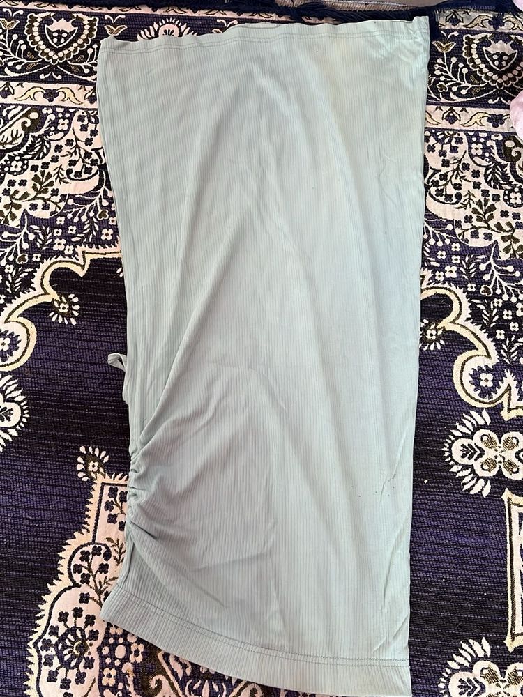 Ribbed Ruched Mini Skirt