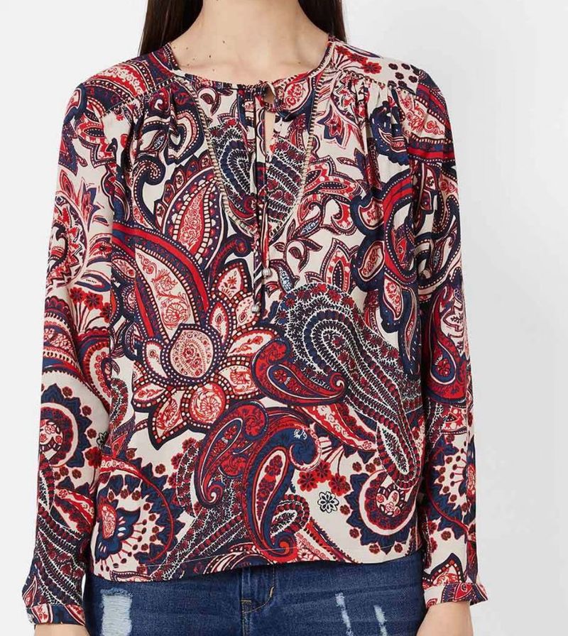 Paisley Print Blouse