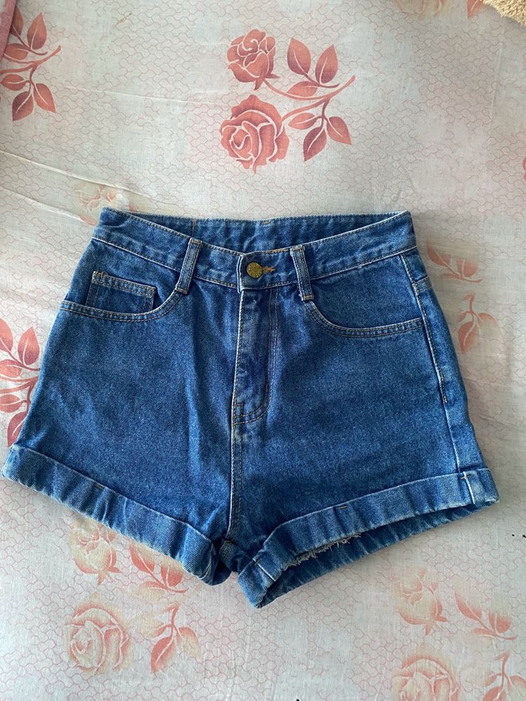 High Waisted Denim Shorts
