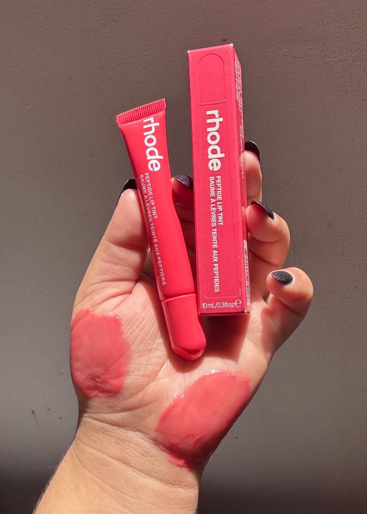 Rhode Peptide Lip Tint Dupe In Shade Guava Spritz