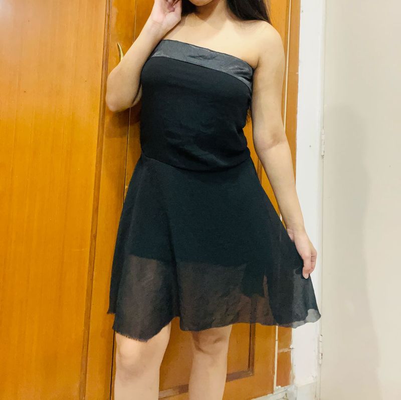 Black Strapless Mini Dress
