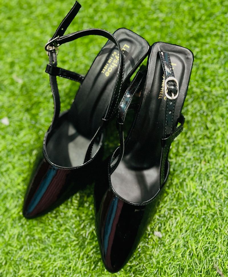 Black Heels with Ankle Strap