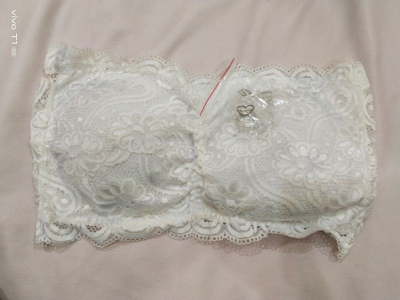 Transparent Strap Lacy Bralette For Women
