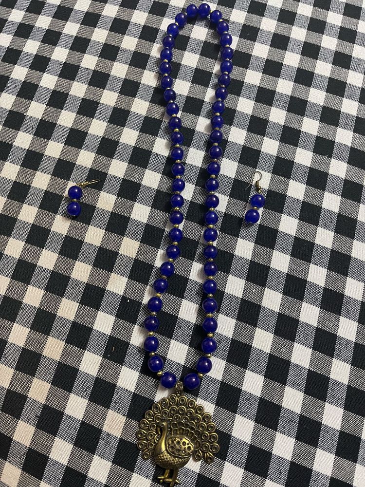 Peacock Pendant Necklace &amp; Earring Set