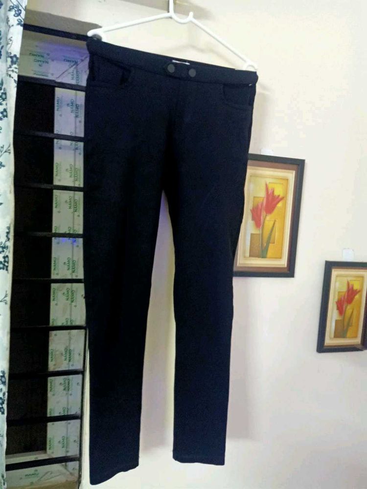 Women&#39;s SPYKAR Stretchable Black Trouser