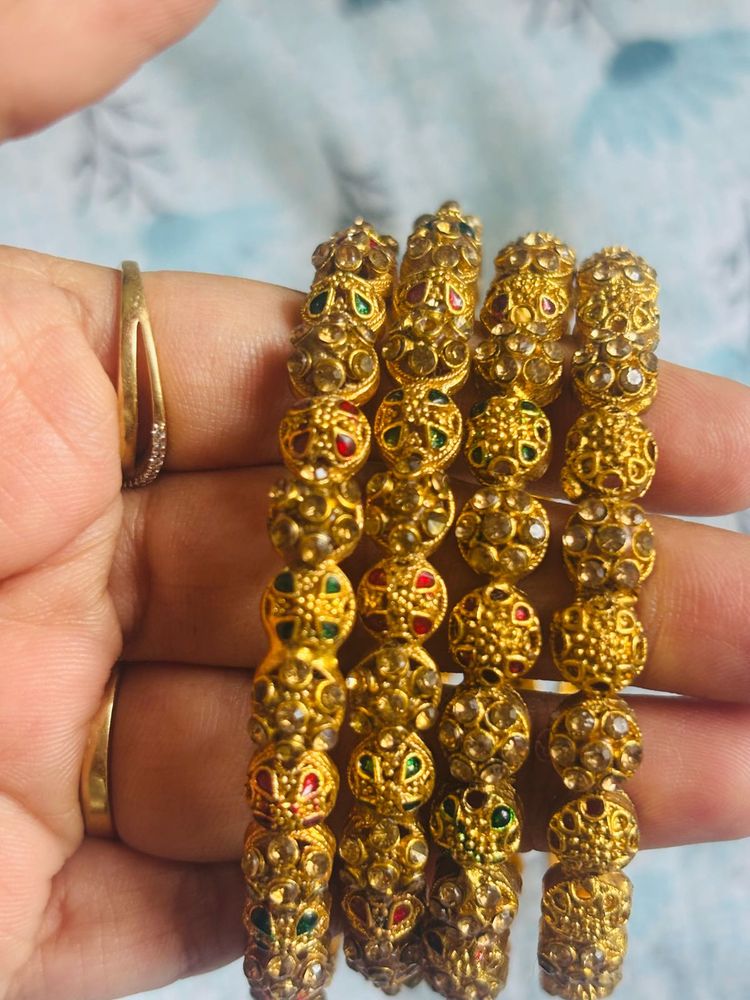 Golden Bangles Set