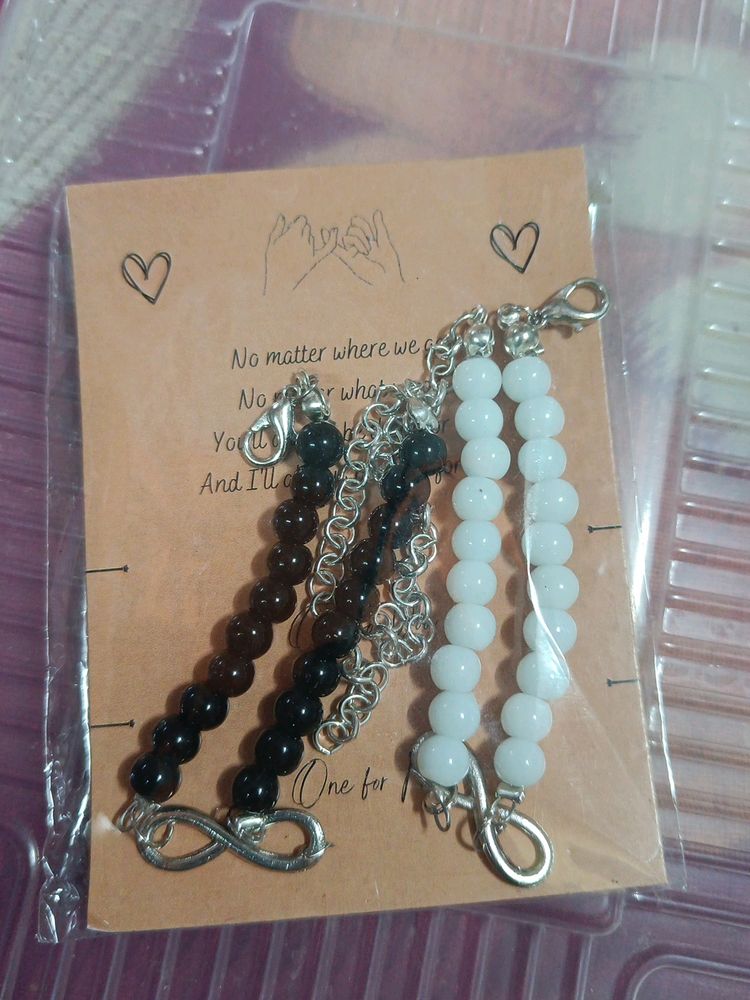 Infinity Bracelet And Black Stone Ring