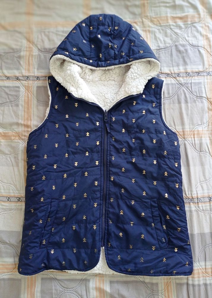 Navy Hooded Padded Vest