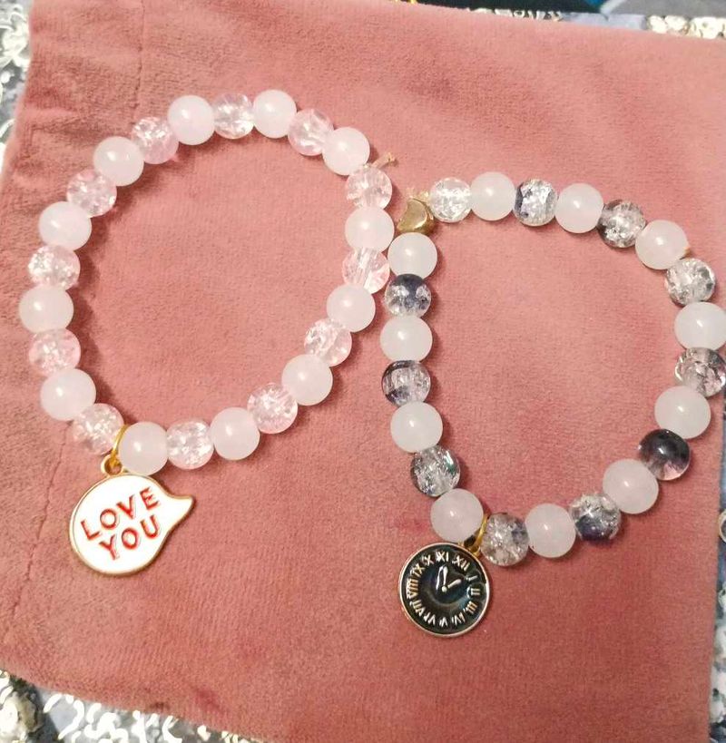 Glass Beads Charms Bracelet Combo